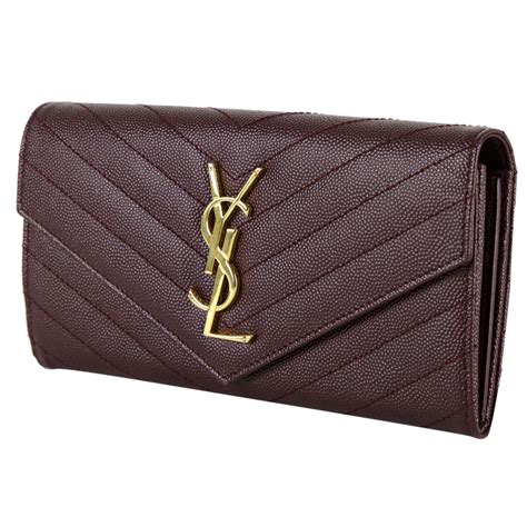 ysl monogram logo leather flap wallet|ysl wallet price.